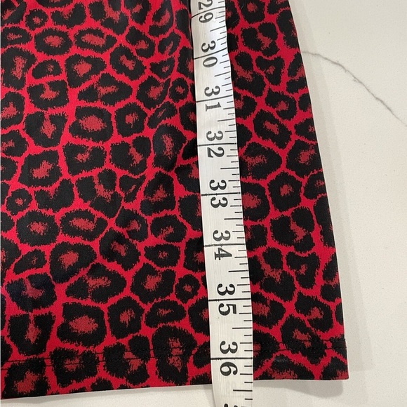 Michael Kors Red and Black Leopard Print Dress - Picture 4 of 5